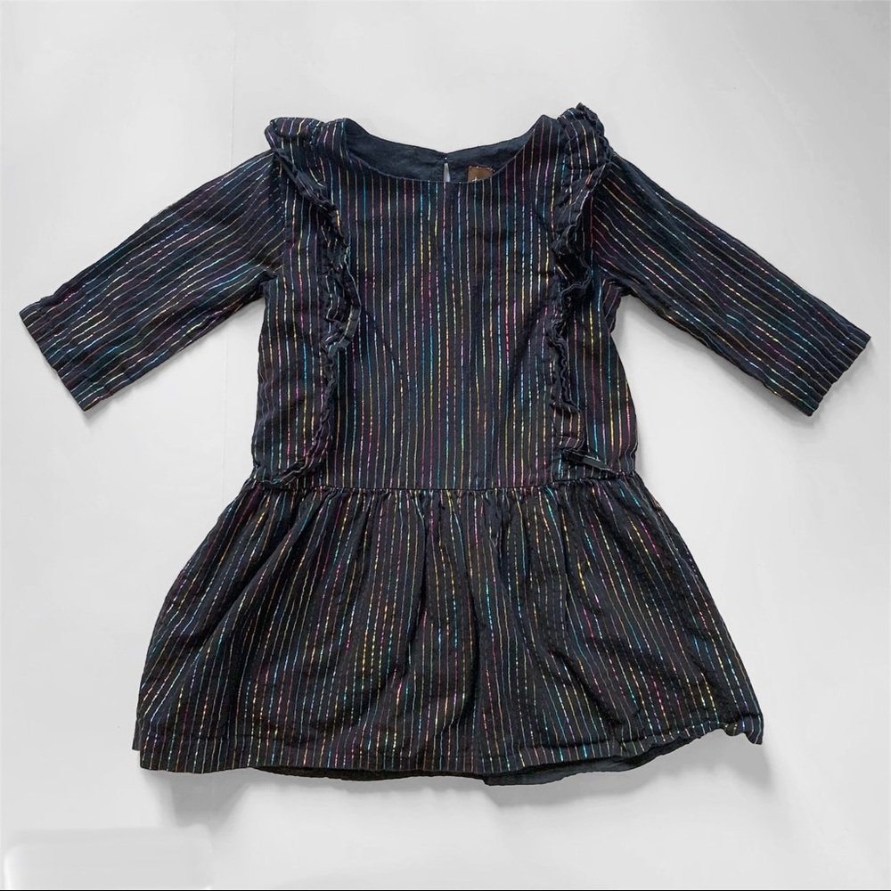 Tea Collection Iridescent Rainbow Stripes Dress